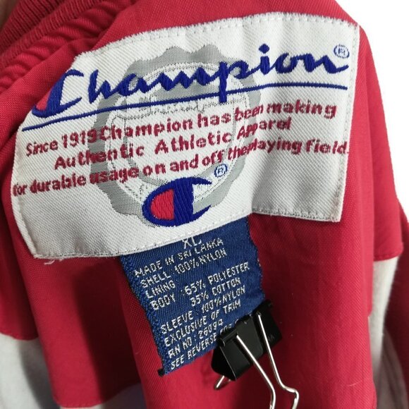 Vintage Champion Pullover Jacket Size XL Embroidered KMS Fighting Saints 90s Y2K - Picture 12 of 12